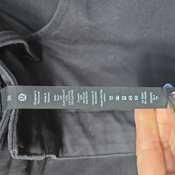 Lululemon ABC Slim-Fit 5 Pocket Pant 34L Utilitech 36 black - Picture 11 of 13